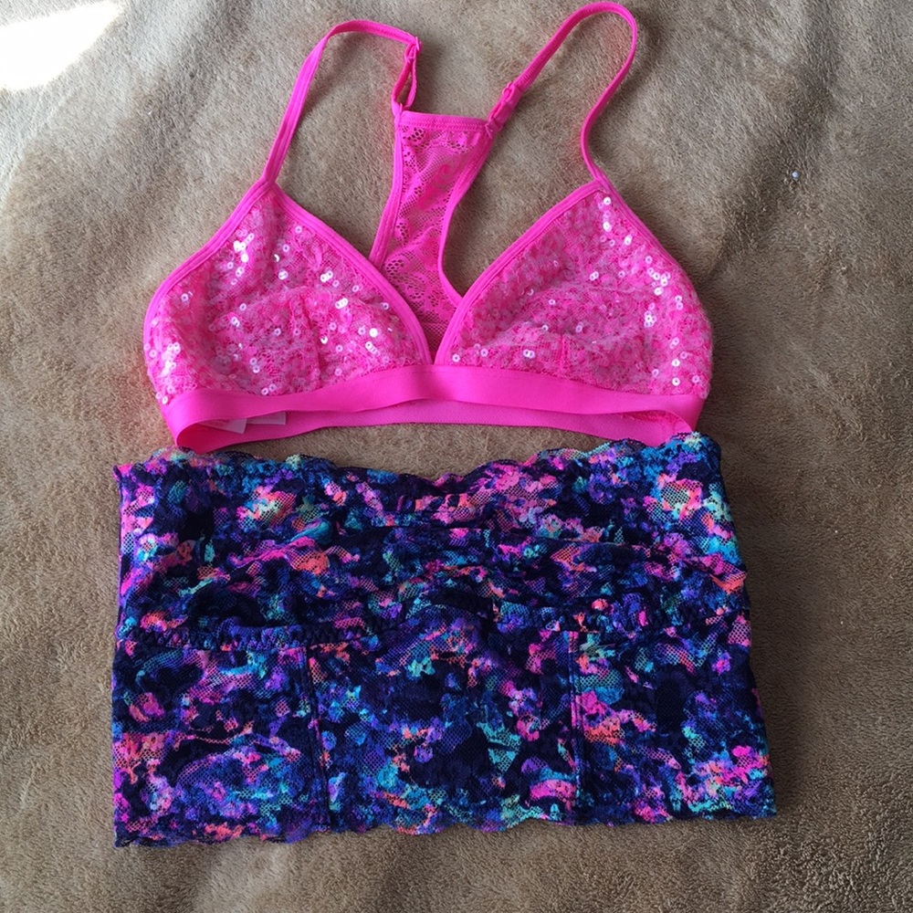 Bundle of pink Victoria secret bras size S & M
